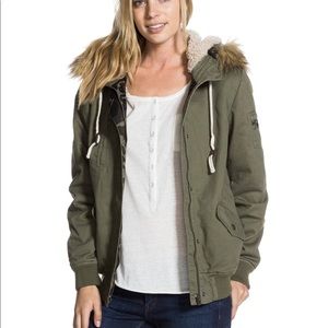 Roxy Olive Green Fur Coat